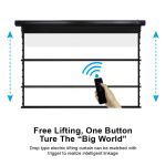 VIVIDSTORM Slimline P Acoustically Transparent Cinema White Motorised Drop Down Projector Screen - Image 4
